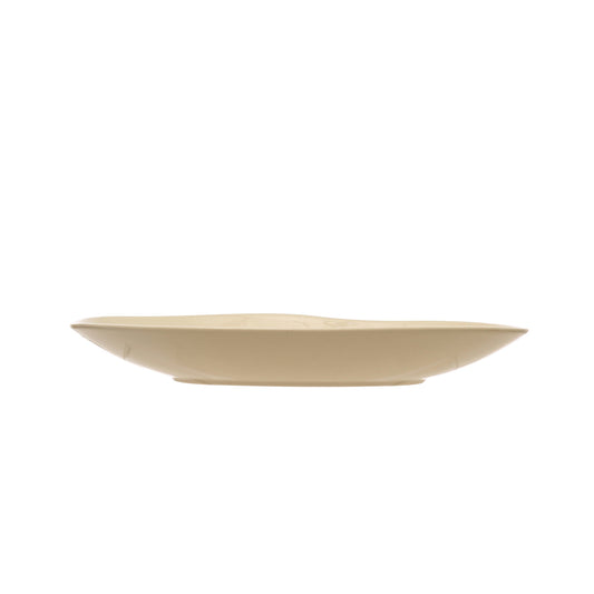 Side view of Hand-Painted Stoneware Platter