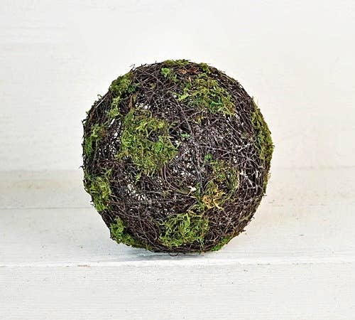 Mossy Rattan Twig Ball, 6”