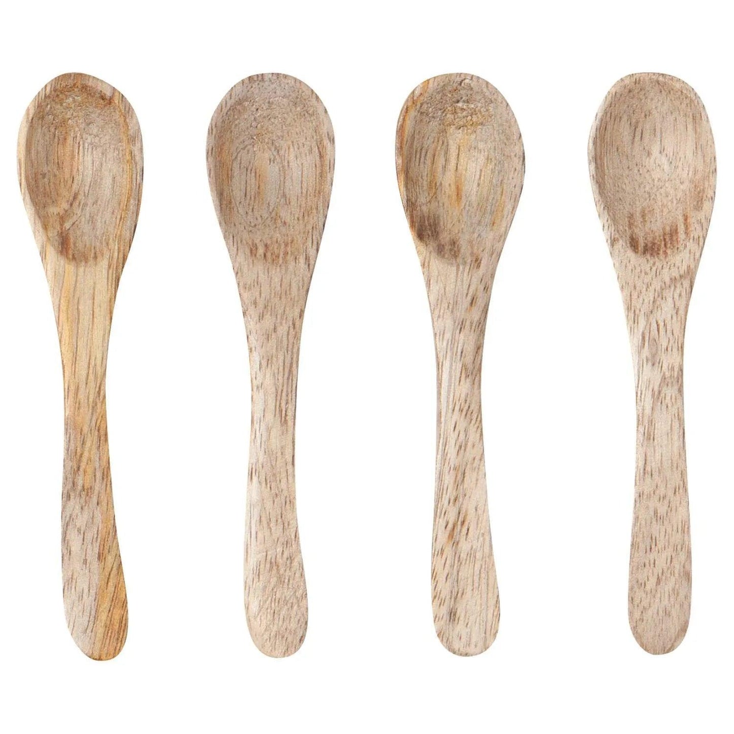 Light Mango Wood Mini Spoons Set of 4 - Twelve 28 Market