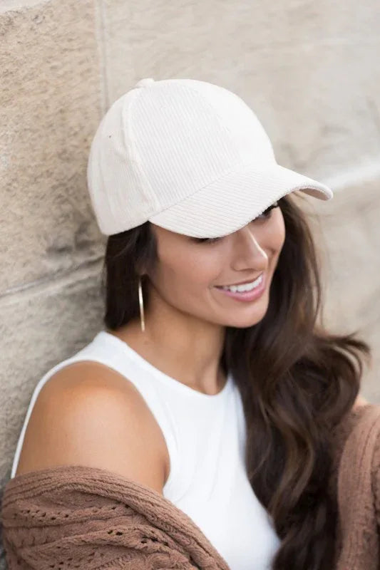 Corduroy Boyfriend Ball Cap - Twelve 28 Market