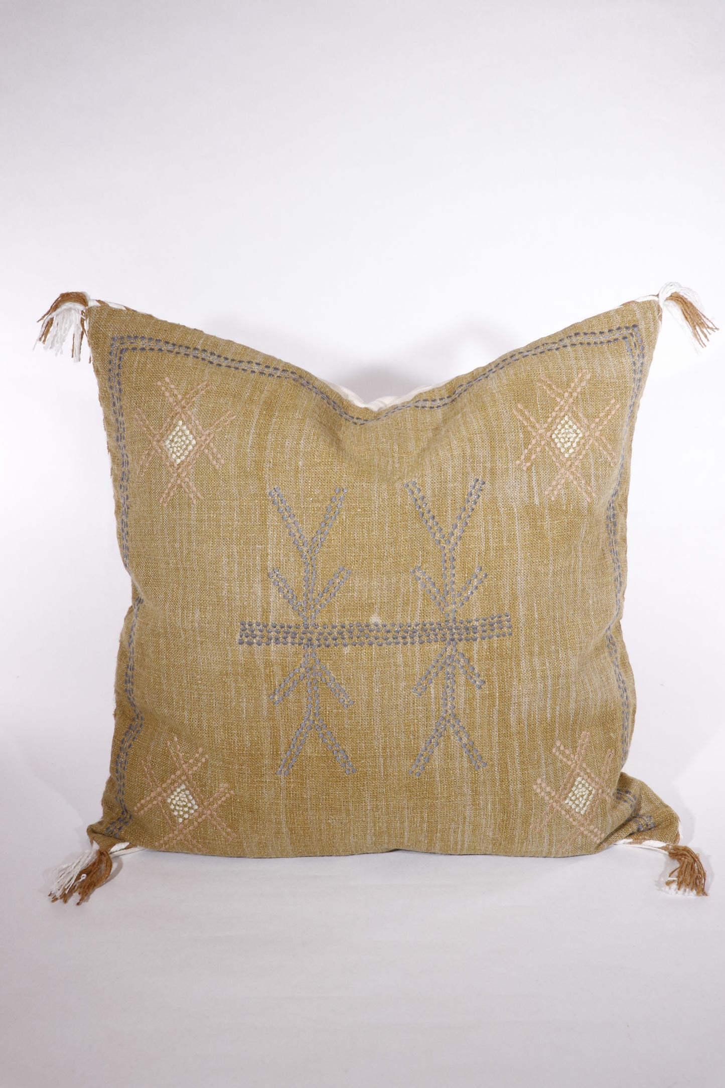 Cactus Silk Inspired Cotton Pillow Cover, Goldenrod, 20x20