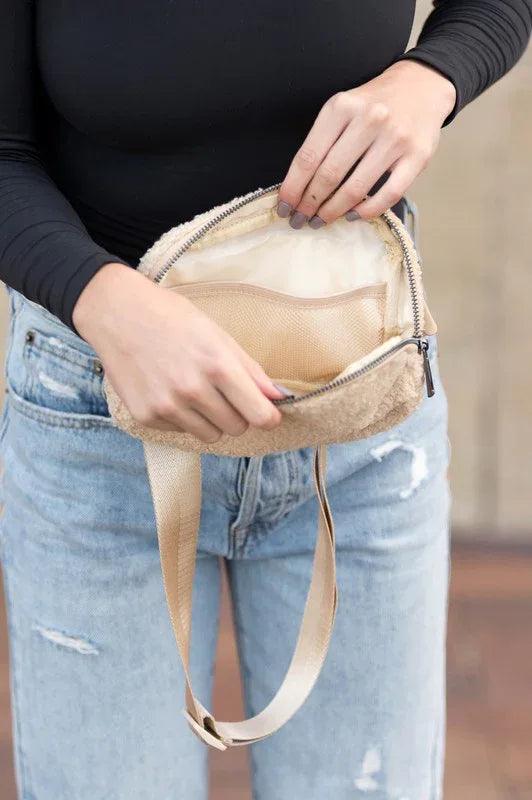 Lola Boucle Sherpa Sling/Belt Bag - Twelve 28 Market