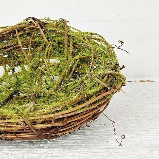 Twiggy Moss Bird Nest, 6” - Twelve 28 Market