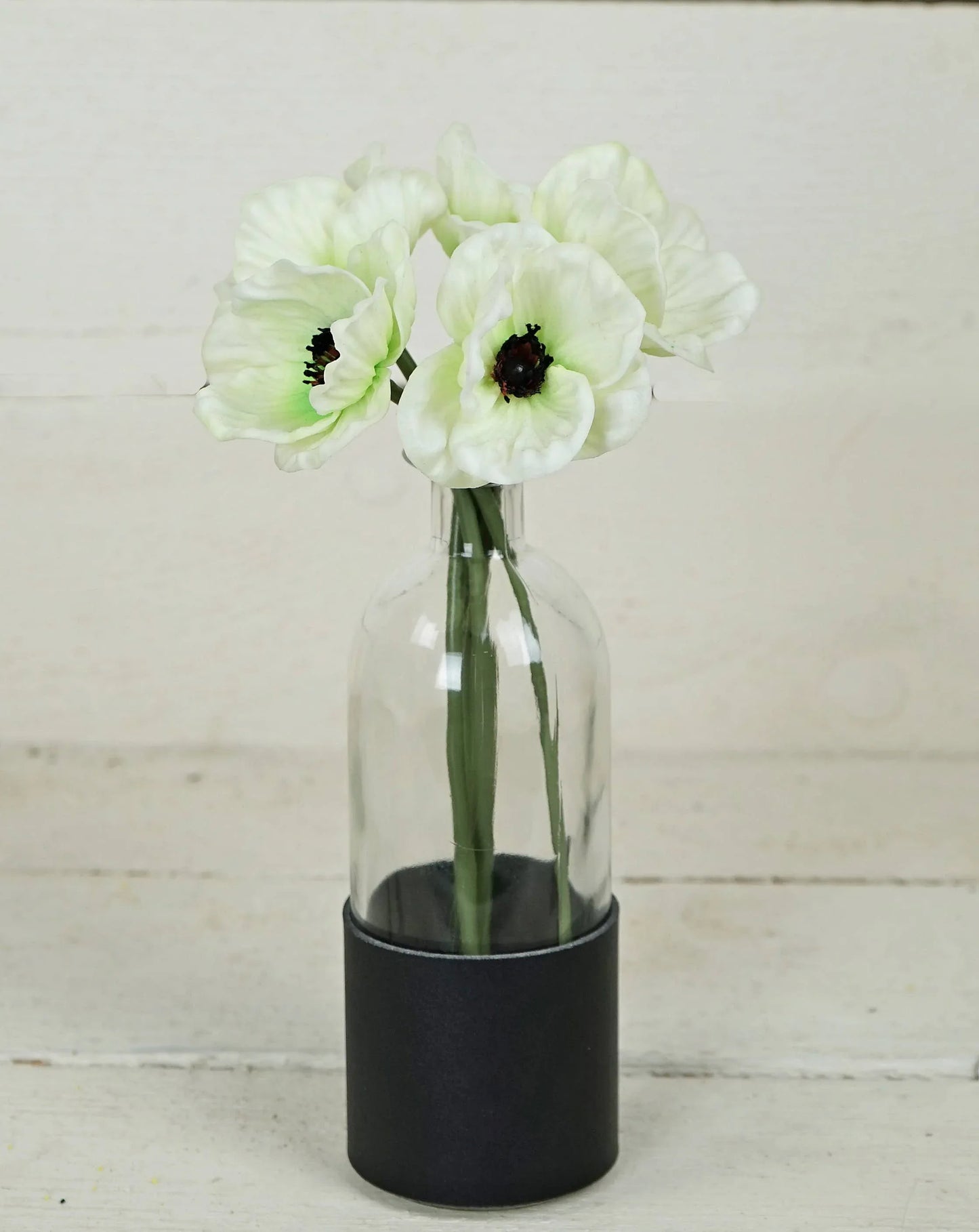 Real Touch Poppy Stem-White, 11”, Bundle of 4 - Twelve 28 Market