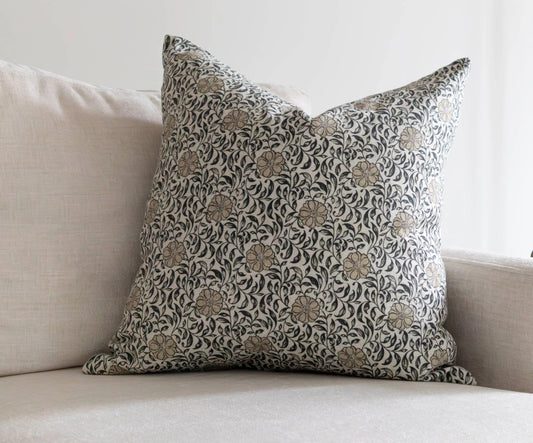 Fleur de Vie Floral Pillow Cover | Throw Pillow: 18” x 18” / Printed Back - Twelve 28 Market