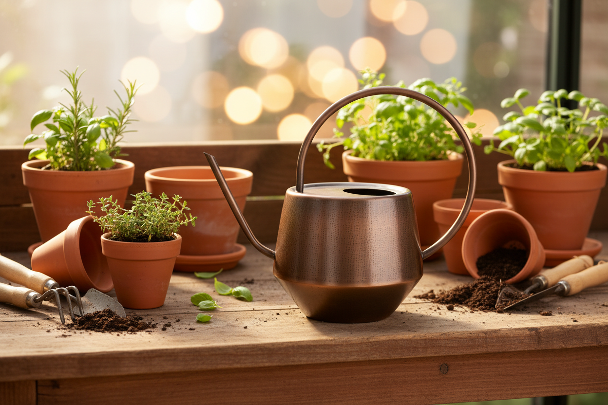 Antique Copper Watering Can