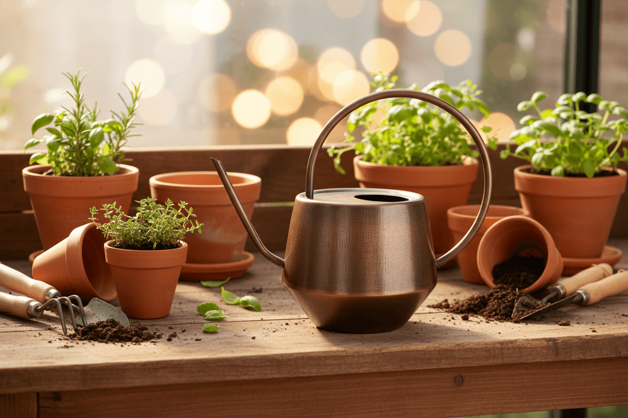 Antique Copper Watering Can