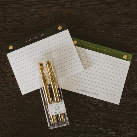 *NEW* Gold Metal Pen Set - Stationery, Home Decor, & Gifts