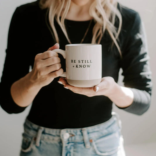 Be Still and Know Stoneware Coffee Mug - Gifts & Home Decor - Twelve 28 Market