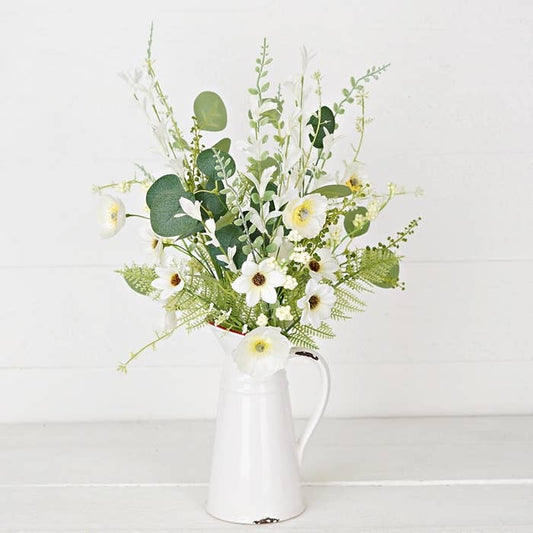 Wrinkle Poppy with mix leaves, 18” Spray