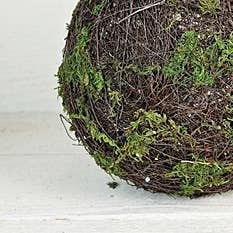 Mossy Rattan Twig Ball, 8”