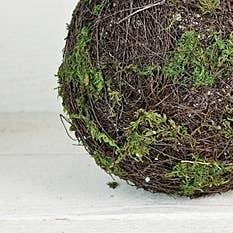 Mossy Rattan Twig Ball, 8” - Twelve 28 Market