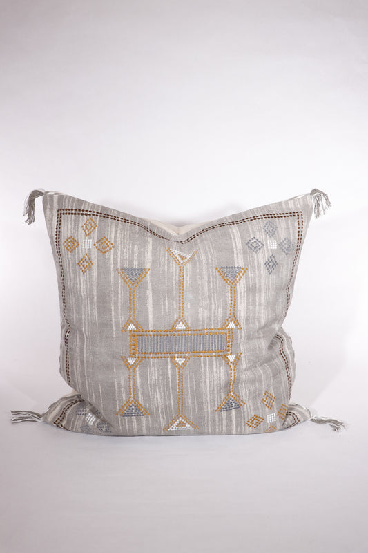 Cactus Silk Inspired Pillow Cover, Grey, 20x20