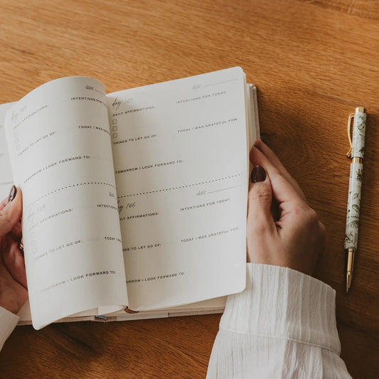 Gratitude Journal, Cream With Gold Foil - Twelve 28 Market