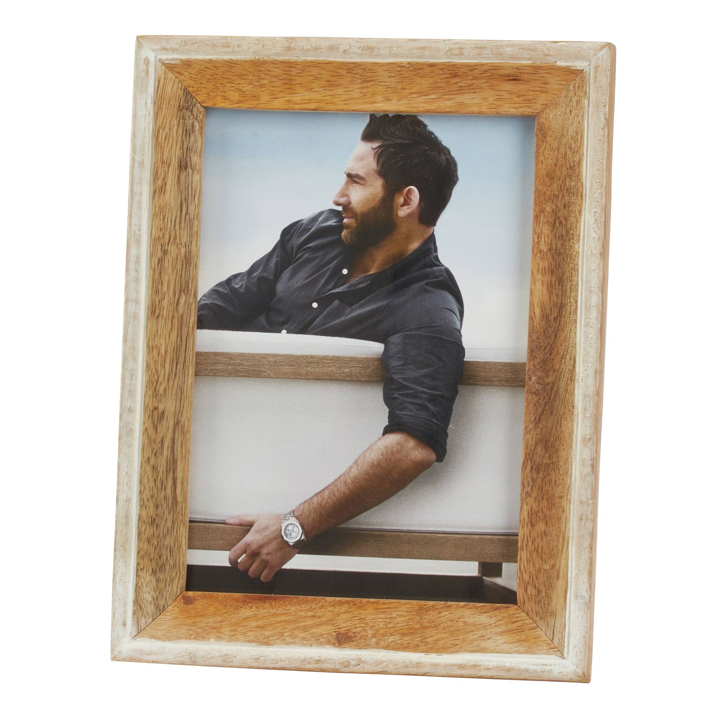 Distressed Wood Photo Frame: Natural / 5"x7"