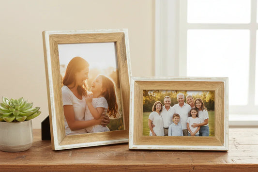 Distressed Wood Photo Frame: Natural / 4"x6" - Twelve 28 Market