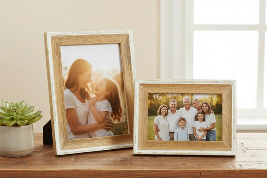 Distressed Wood Photo Frame: Natural / 4"x6" - Twelve 28 Market