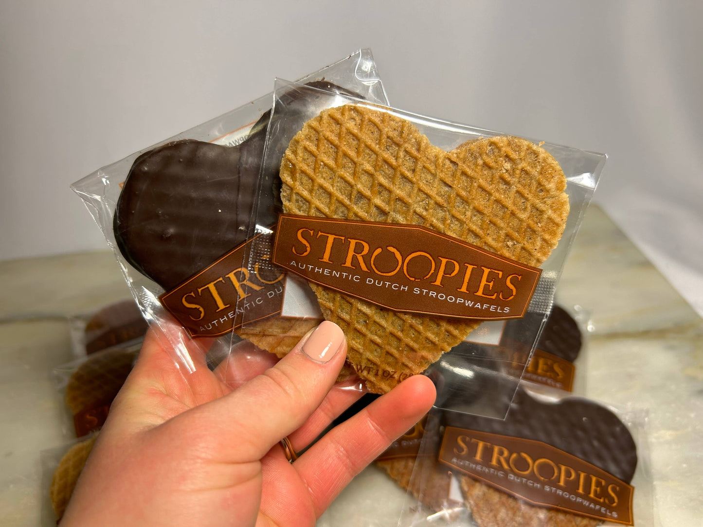 Stroopwafel Hearts: Single / White Chocolate Valetine's Sprinkle