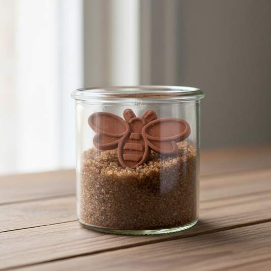 Fox Run Bee Sugar Keeper, Set of 2, 2.5" x 2" x 0.4"