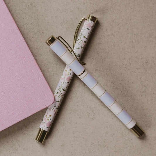 Floral Metal Pen Set - Home Decor & Gifts - Twelve 28 Market