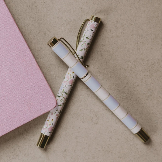 Floral Metal Pen Set - Home Decor & Gifts - Twelve 28 Market