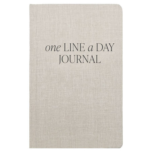 One Line A Day Fabric Journal, Tan