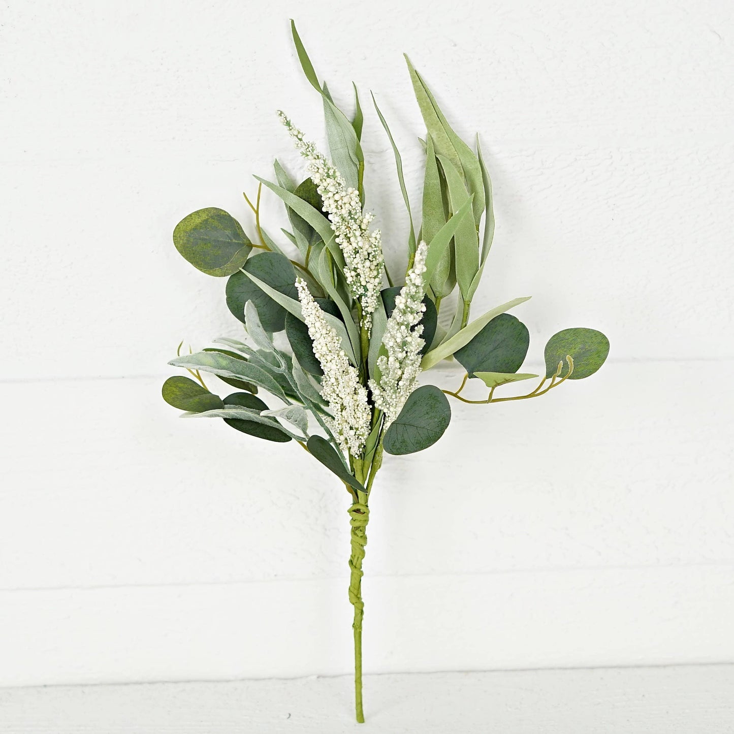 17in Bush-Mixed Eucalytus,Lamb Ear and Heather - Twelve 28 Market