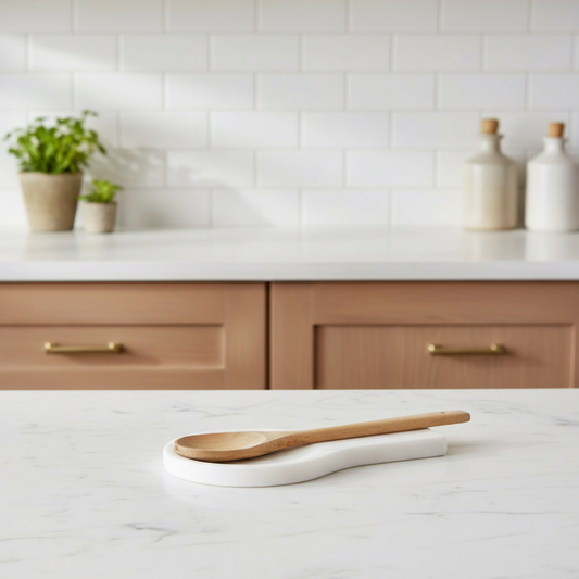 White Marble Spoon Rest