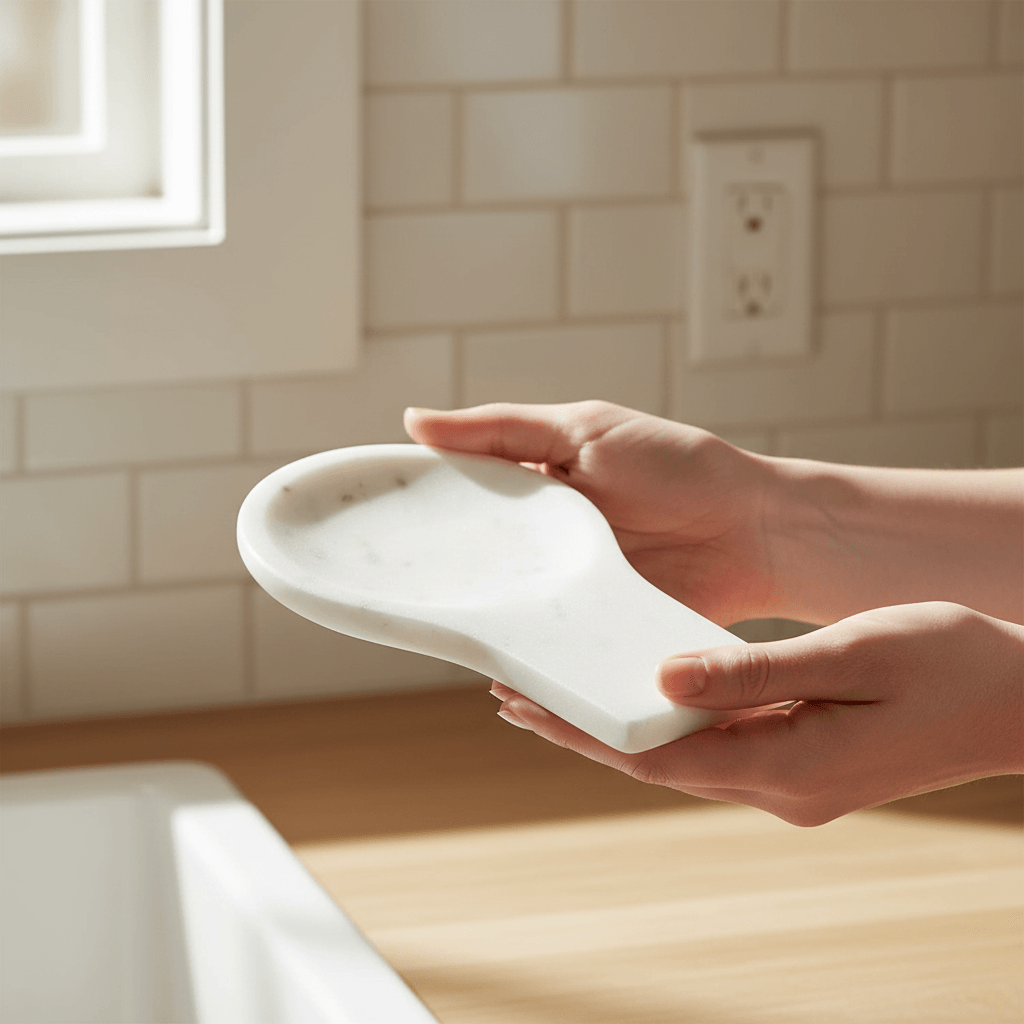 White Marble Spoon Rest