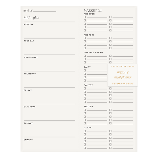 Weekly Meal Planner Note Pad