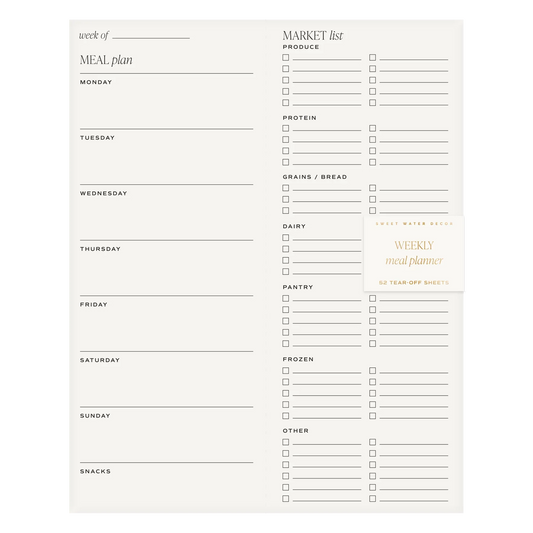 Weekly Meal Planner Note Pad - Twelve 28 Market