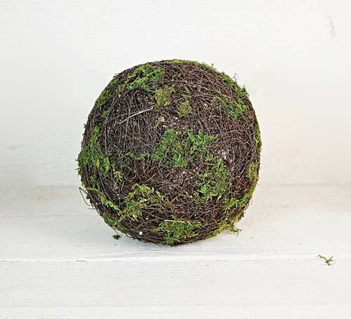 Mossy Rattan Twig Ball, 8”