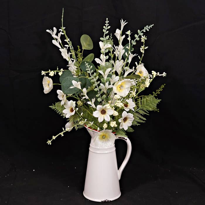 Wrinkle Poppy with mix leaves, 18” Spray