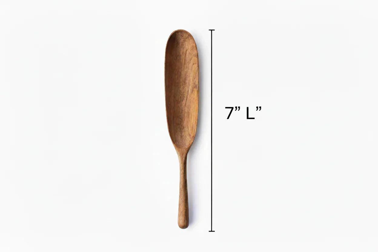 Carved Doussie Wood Spoon, Natural - Twelve 28 Market