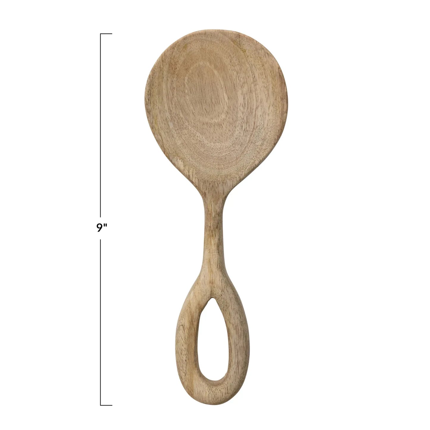 Hand-Carved Mango Wood Spoon, Bleached - Twelve 28 Market