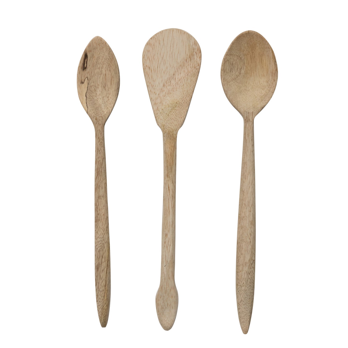 Hand-Carved Mango Wood Spoon, Bleached, Each One Will Vary