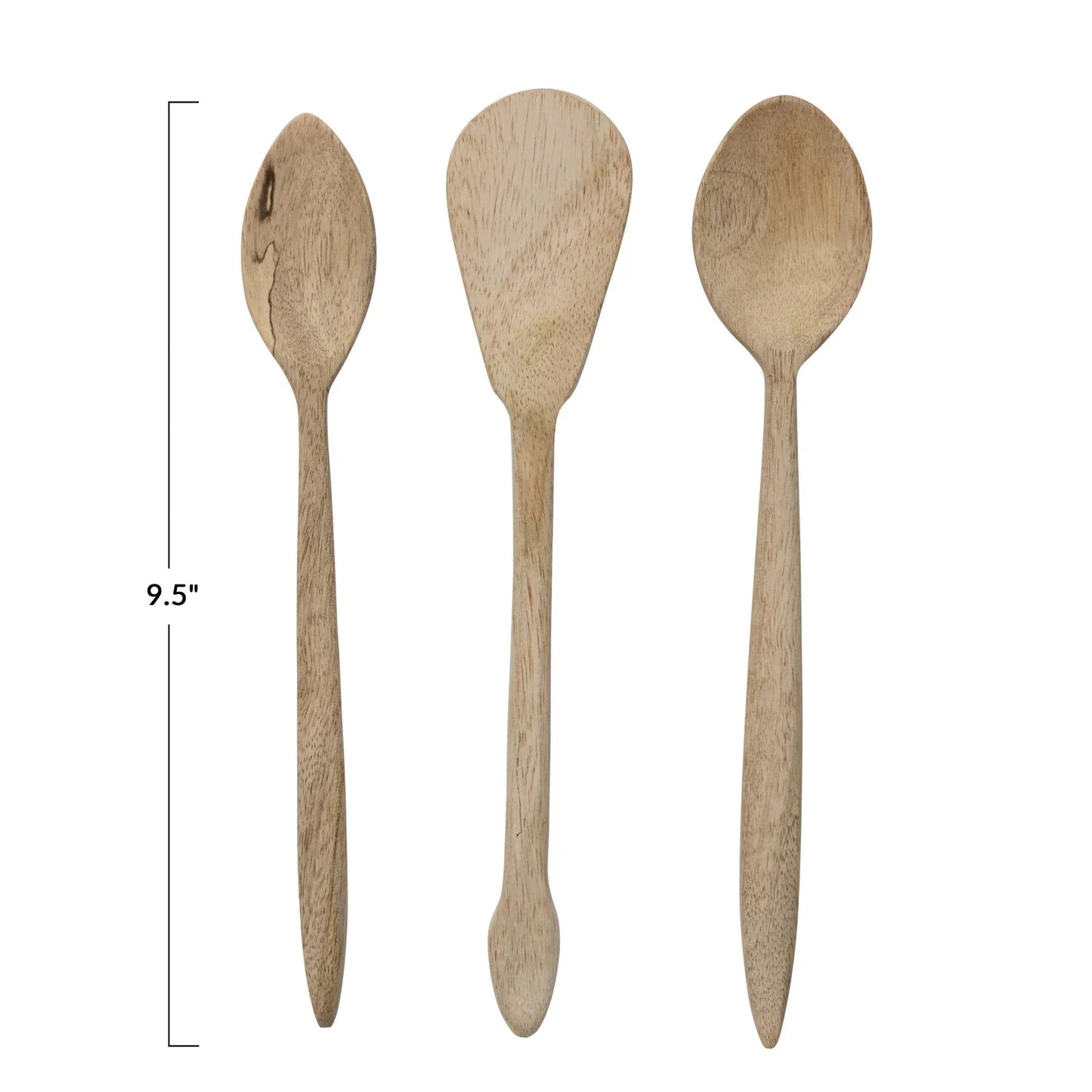 Hand-Carved Mango Wood Spoon, Bleached, Each One Will Vary - Twelve 28 Market