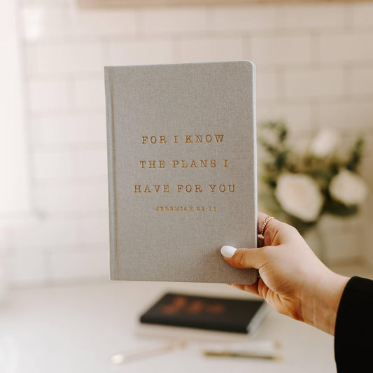 For I Know The Plans Fabric Journal - Home Decor & Gifts - Twelve 28 Market
