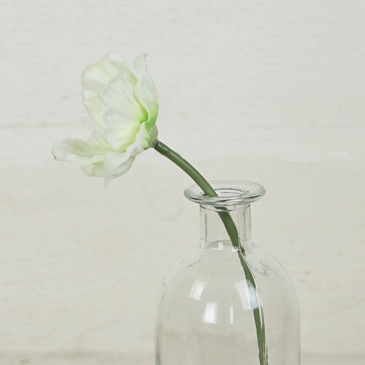 Real Touch Poppy Stem-White, 11”, Bundle of 4