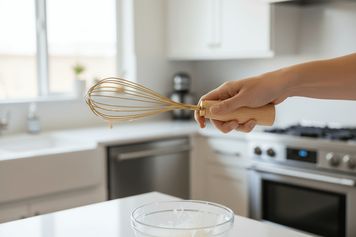 Stainless Steel Whisk with Wood Handle