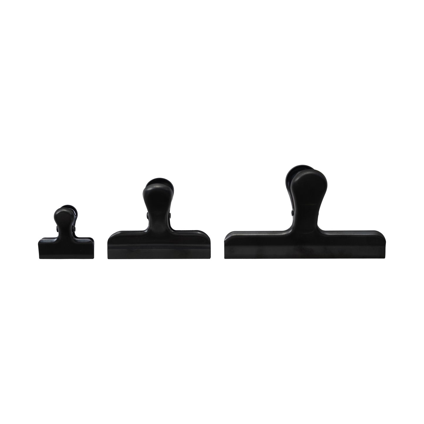 Stainless Steel Clips, Black, Set of 3