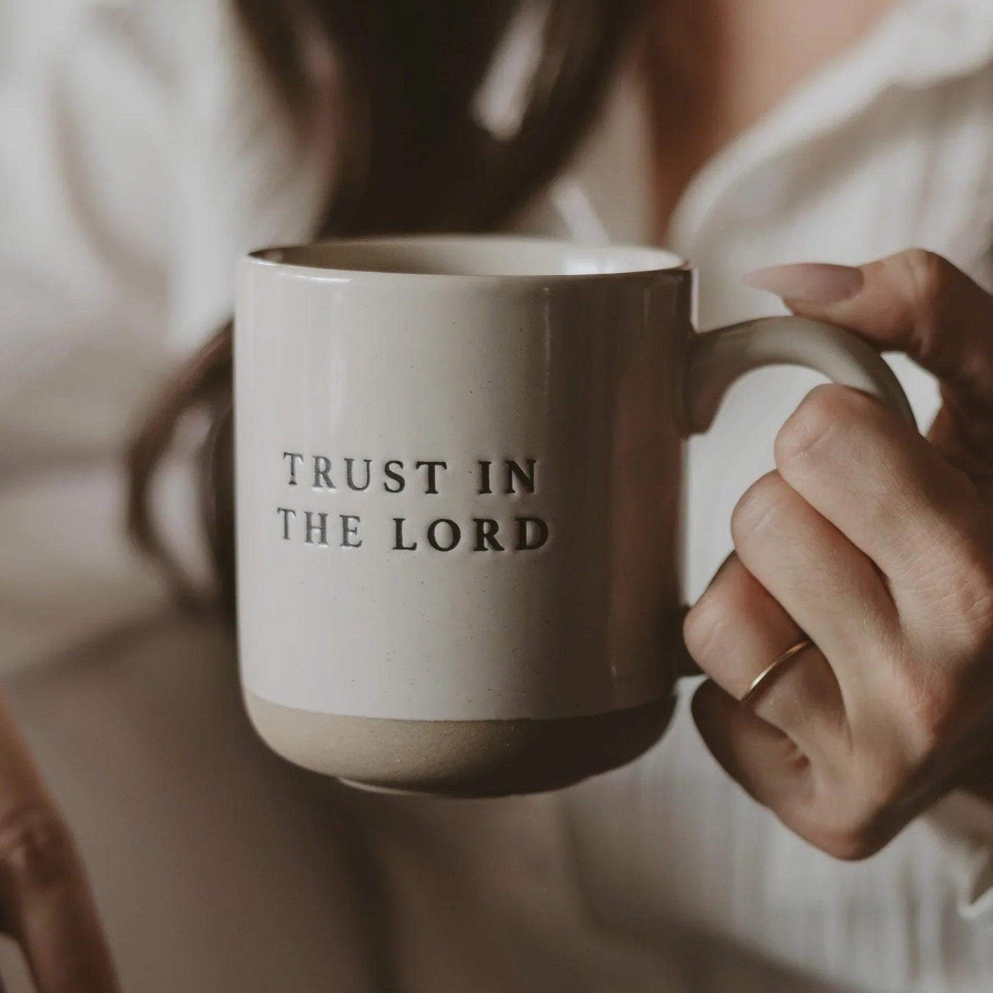 Trust In The Lord Stoneware Coffee Mug - Home Decor - Twelve 28 Market