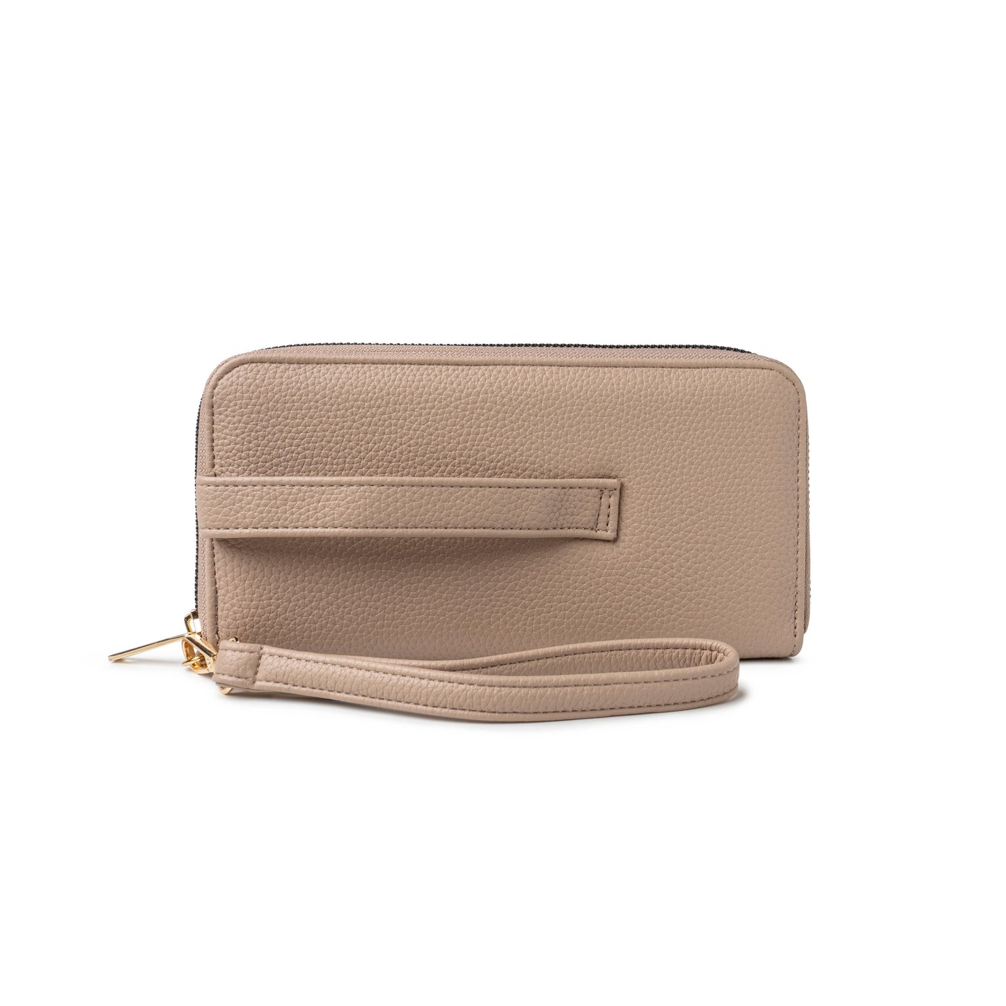 Kedzie Eclipse Zip-Around Clutch Open Stock: Chestnut