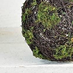Mossy Rattan Twig Ball, 6” - Twelve 28 Market
