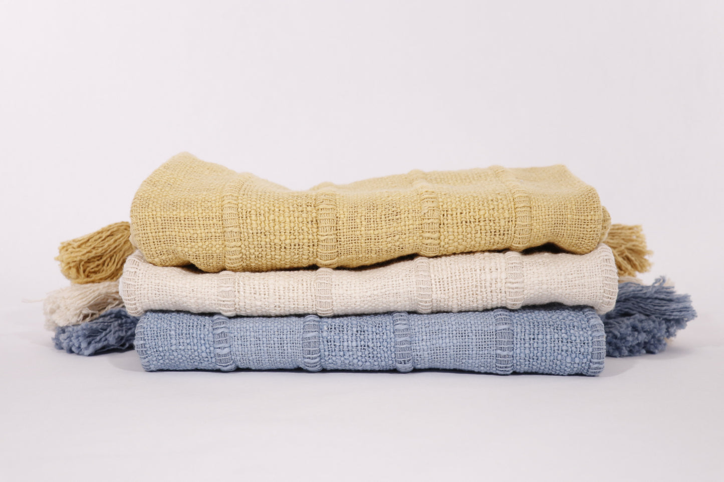 Wide Stripe Tasseled 14x26 Lumbar Pillow