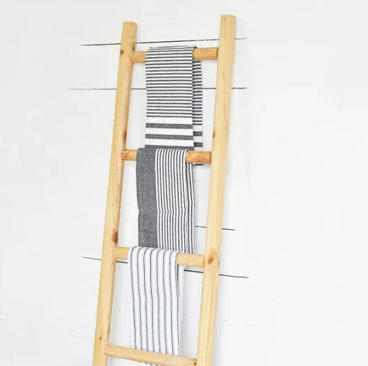 Grey Striped Kitchen Towels Set of 3 - Twelve 28 Market