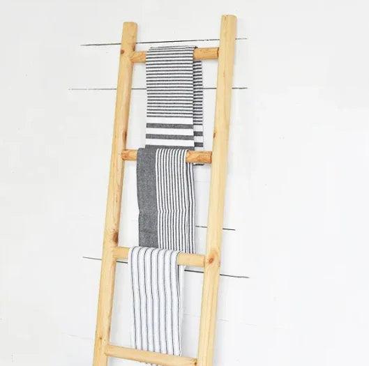 Grey Striped Kitchen Towels Set of 3 - Twelve 28 Market