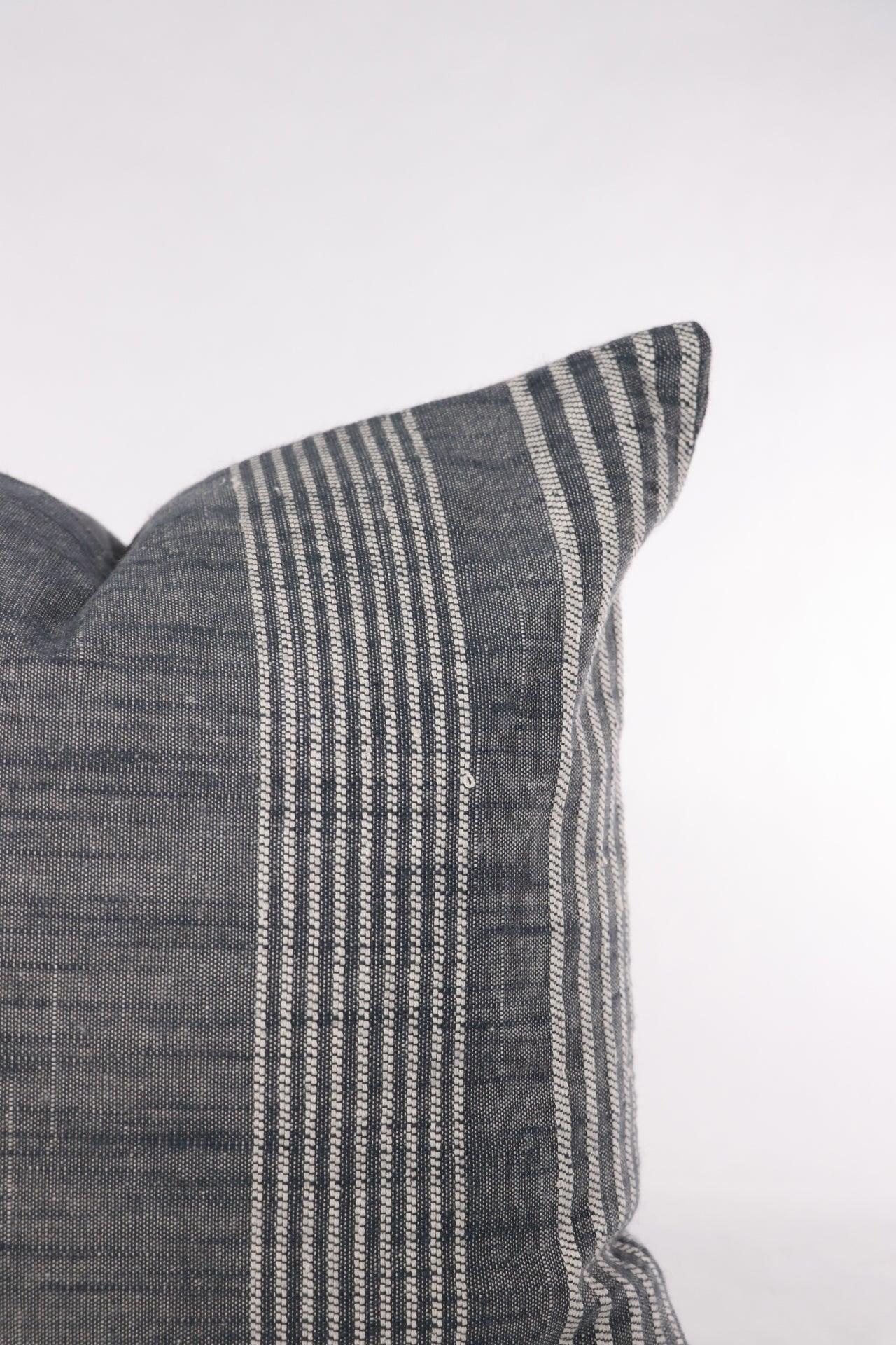 Grey and White Stripe Pillow Cover 16 X 16 - Twelve 28 Market