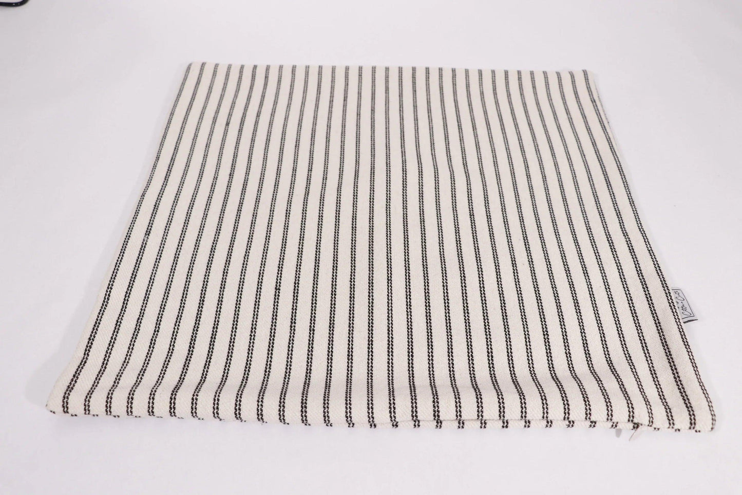 Amelia Pillow Cover, Black and White Stripe Pillow Cover - Twelve 28 Market