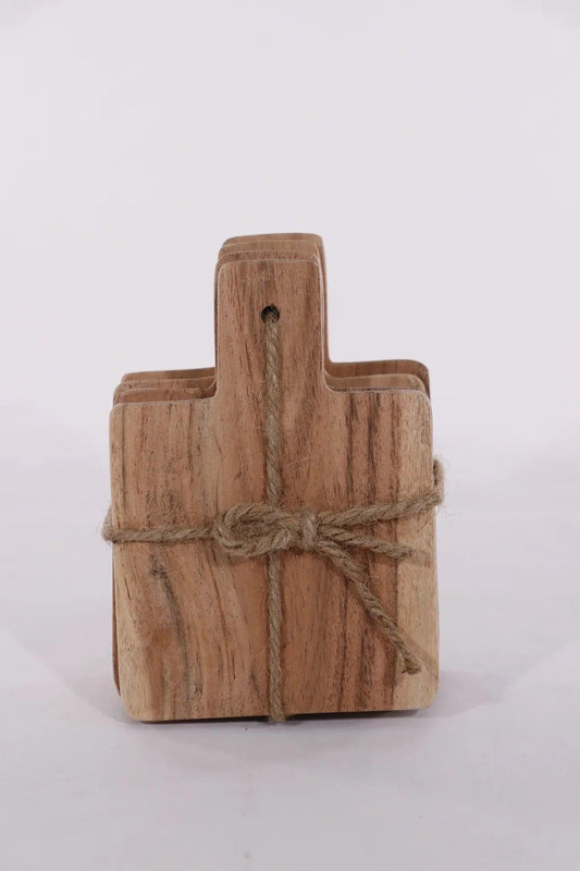 Acacia Wood Coasters, Serving Board, Set of 4 - Twelve 28 Market